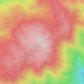Frazier Mountain topographic map, elevation, terrain