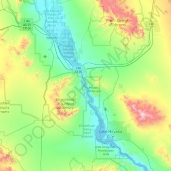 River Island topographic map, elevation, terrain