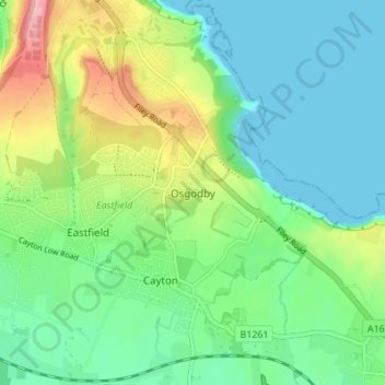 Osgodby topographic map, elevation, terrain