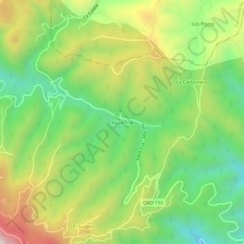 Agua Fria topographic map, elevation, terrain