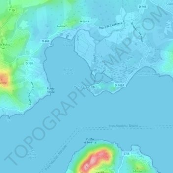 Punta di Benedettu topographic map, elevation, terrain