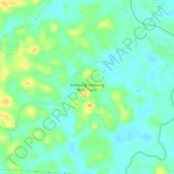 Kampung Tambang Batu Tujoh topographic map, elevation, terrain