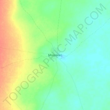 Moqokori topographic map, elevation, terrain