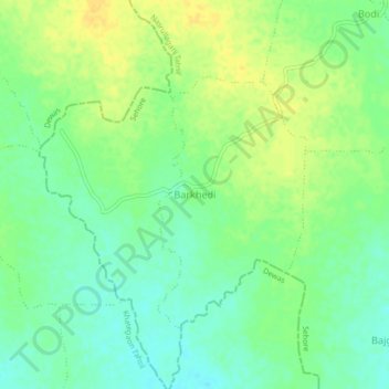 Barkhedi topographic map, elevation, terrain