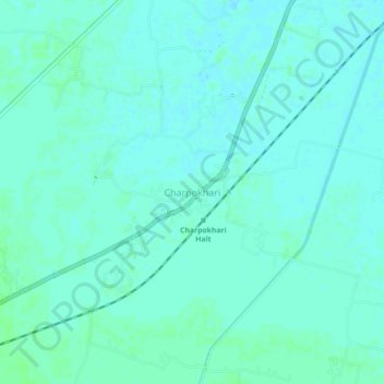 Charpokhari topographic map, elevation, terrain