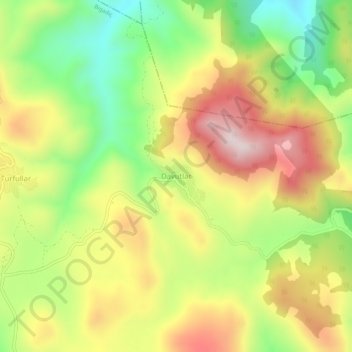 Davutlar topographic map, elevation, terrain