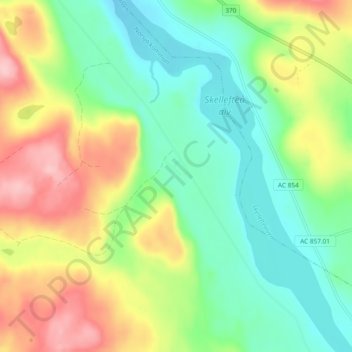 Sunnanå topographic map, elevation, terrain