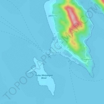 Karimunjawa Topographic Map, Elevation, Terrain