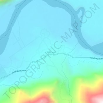 Hussain Abad topographic map, elevation, terrain