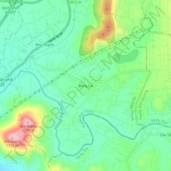 Bồng Lai topographic map, elevation, terrain