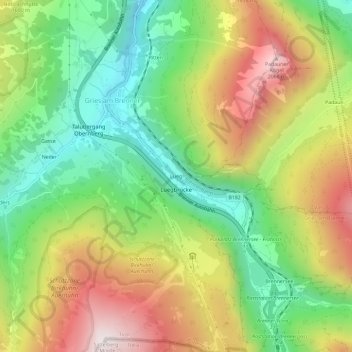 Lueg Topographic Map Elevation Terrain