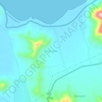 Poto Tano topographic map, elevation, terrain