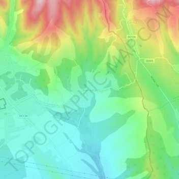 Polovragi topographic map, elevation, terrain