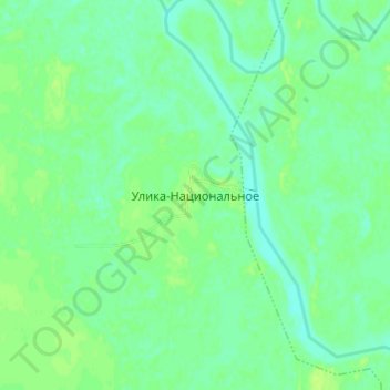 Улика-Национальное topographic map, elevation, terrain