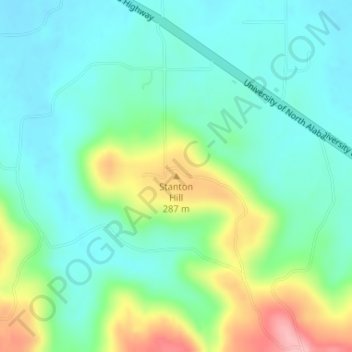 Stanton Hill topographic map, elevation, terrain