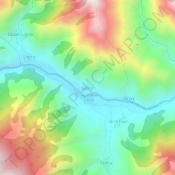 Japna topographic map, elevation, terrain