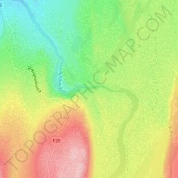 Aldeyjarfoss topographic map, elevation, terrain