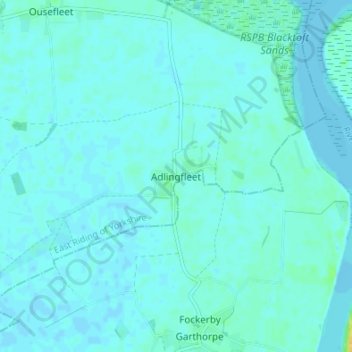 Adlingfleet topographic map, elevation, terrain