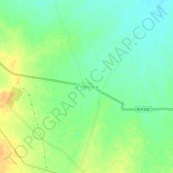 Shingnapur topographic map, elevation, terrain