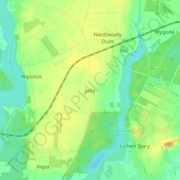 Julia topographic map, elevation, terrain