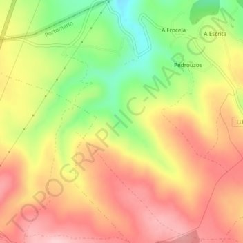 Outeiro Pequeno topographic map, elevation, terrain