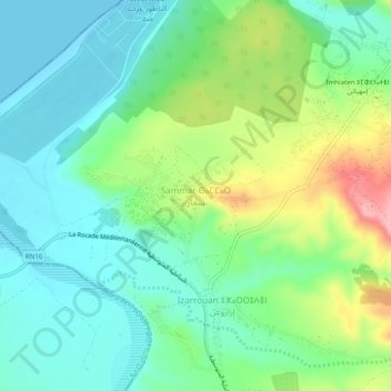 Sammar topographic map, elevation, terrain