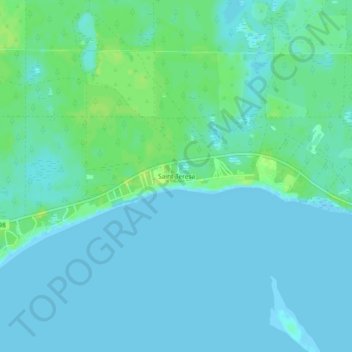 Saint Teresa topographic map, elevation, terrain