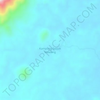 Kampung Sejijak Mawang topographic map, elevation, terrain