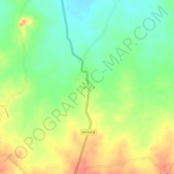 Neralla topographic map, elevation, terrain
