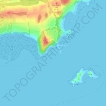 Braefoot Bay topographic map, elevation, terrain