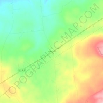 Dickinson topographic map, elevation, terrain