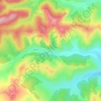 Ciugudu de Sus topographic map, elevation, terrain