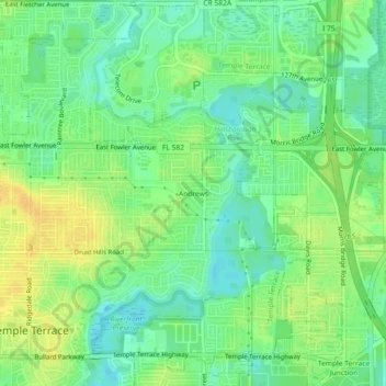 Andrews topographic map, elevation, terrain