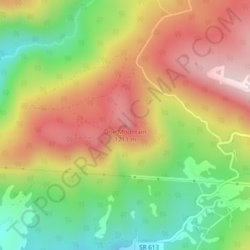 Doe Mountain topographic map, elevation, terrain