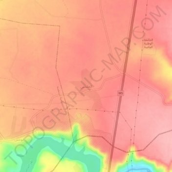 Al-Alamein topographic map, elevation, terrain