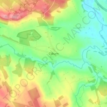 Cliburn topographic map, elevation, terrain