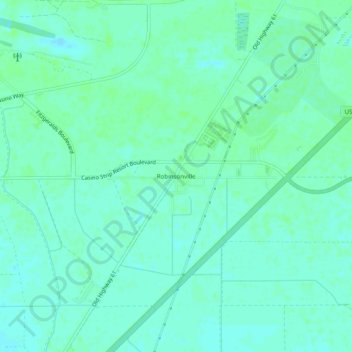 Robinsonville topographic map, elevation, terrain