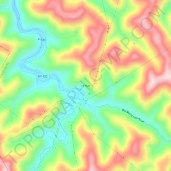 Hi Hat topographic map, elevation, terrain