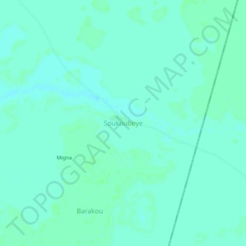 Soukouboye topographic map, elevation, terrain