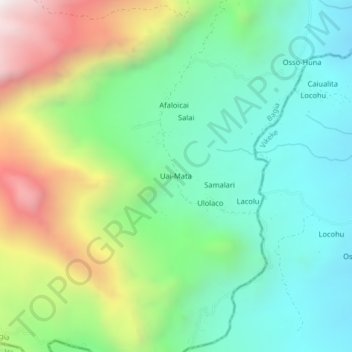 Uai-Mata topographic map, elevation, terrain