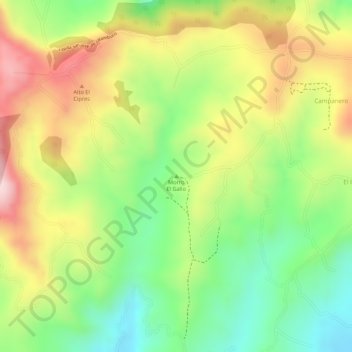 Morro El Gallo topographic map, elevation, terrain