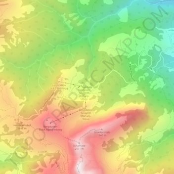 Mörlialp topographic map, elevation, terrain