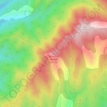 Tambors de Rof topographic map, elevation, terrain