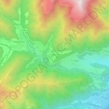 Viu de Linás topographic map, elevation, terrain