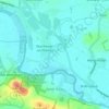 Overy topographic map, elevation, terrain