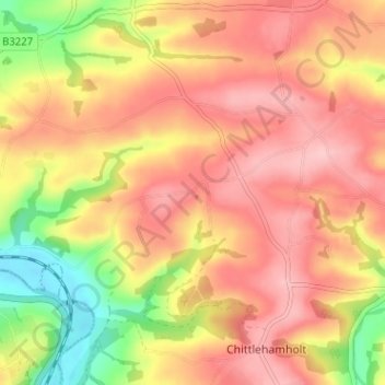 Warkleigh topographic map, elevation, terrain