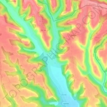 Înfrățirea topographic map, elevation, terrain