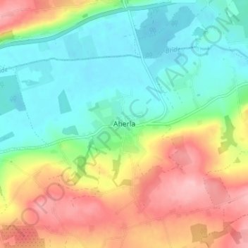 Aherla topographic map, elevation, terrain