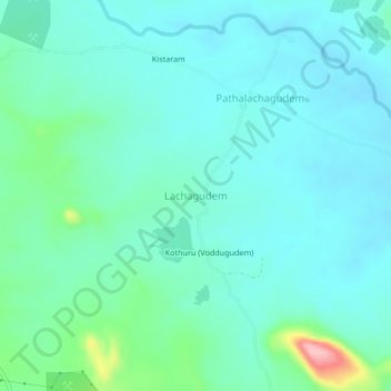 Lachagudem topographic map, elevation, terrain