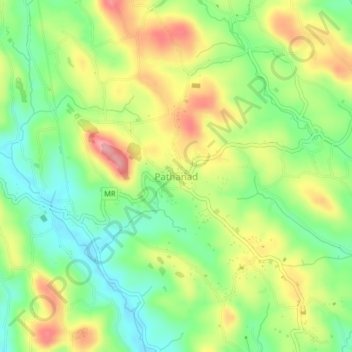 Pathanad topographic map, elevation, terrain